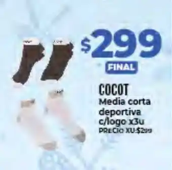 Supermayorista Vital Cocot Media Corta Deportiva c/logo x3u oferta