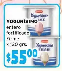 Unico Supermercados La Serenisima Yogurísimo Entero Fortificado Firme x 120grs. oferta