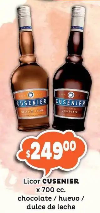 Unico Supermercados Cusenier Licor x700cc. chocolate/huevo/dulce de leche oferta