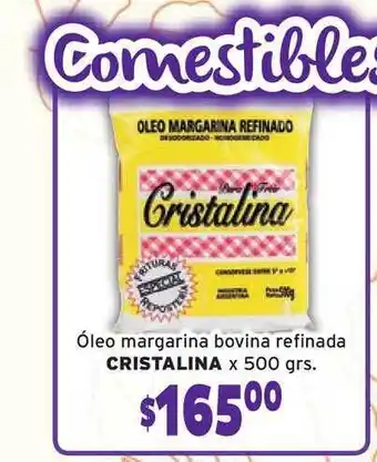 Cristalina Oleo Margarina Bovina Refinada x 500grs.