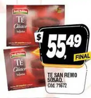Supermercados Yaguar San Remo Te 50saq. oferta