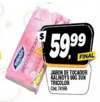 Supermercados Yaguar Kalindys Jabon De Tocador 90g 3un Tricolor oferta
