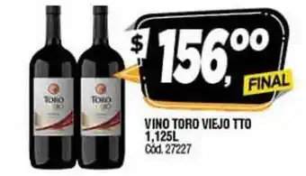 Supermercados Yaguar Toro Viejo Tto Vino 1.125L oferta