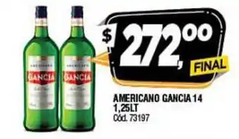 Supermercados Yaguar Gancia Americano 14 1.25lt oferta