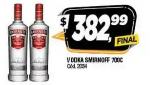 Supermercados Yaguar Smirnoff Vodka 700c oferta