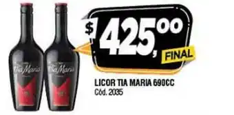 Supermercados Yaguar Tia Maria Licor 690cc oferta