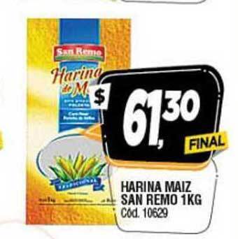 Supermercados Yaguar San Remo Harina Maiz 1kg oferta
