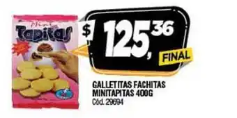 Supermercados Yaguar Minitapitas Fachitas Galletitas 400g oferta