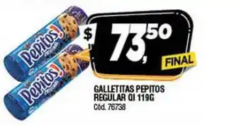 Supermercados Yaguar Pepitos Regular Galletitas QI 119g oferta