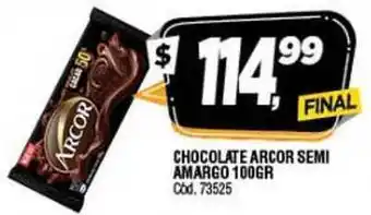 Supermercados Yaguar Arcor Semi Amargo Chocolate 100gr oferta