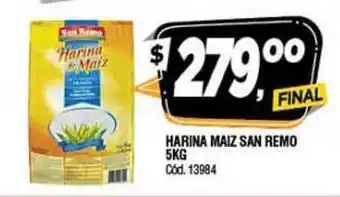 Supermercados Yaguar San Remo Harina Maiz 5kg oferta