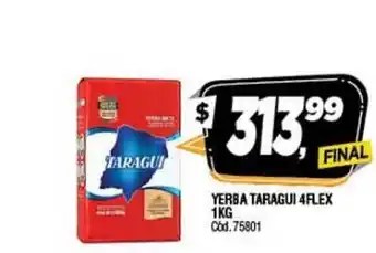 Supermercados Yaguar Taragui 4flex Yerba 1kg oferta