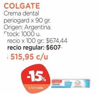 Farmacity Crema dental periogard x 90 gr. oferta