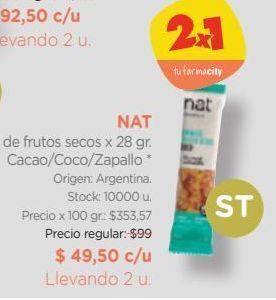 Farmacity Barra de frutos secos x 28 gr. oferta