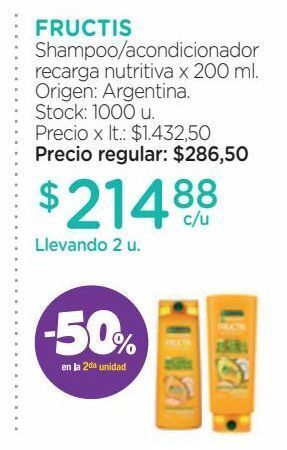 Farmacity Shampoo/acondicionador recarga nutritiva x 200 ml. oferta