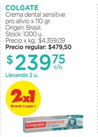 Farmacity Crema dental sensitive pro alivio x 110 gr. oferta