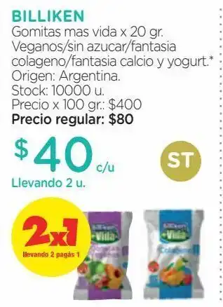Farmacity Gomitas mas vida x 20 gr. oferta
