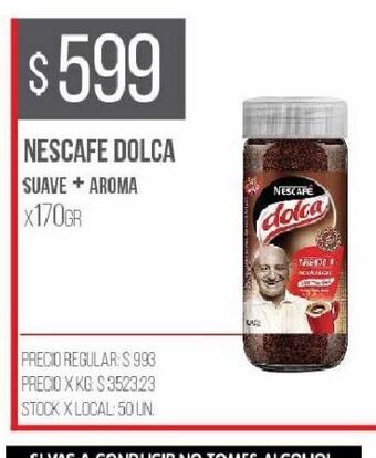 Disco Cafe nescafé dolca 170g oferta
