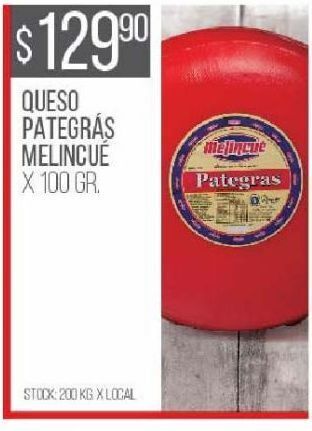 Disco Queso pategrás melincue 100g oferta