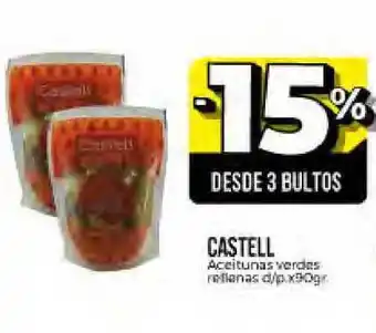 Supermayorista Vital Castell Aceitunas Verdes rellenas d/p x 90gr oferta
