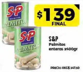 Supermayorista Vital S&P Palmitos Enteros X 400gr oferta