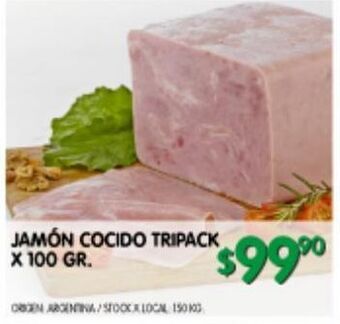 Jumbo Jamón cocido tripack 100g oferta