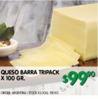 Jumbo Queso barra tripack 100g oferta