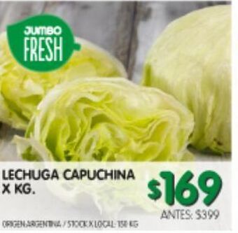 Jumbo Lechuga capuchina kg oferta