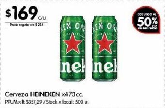 Disco Cerveza heineken 473cc oferta