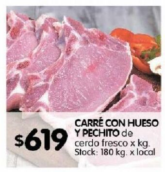 Disco Carré con hueso / pechito de cerdo kg oferta
