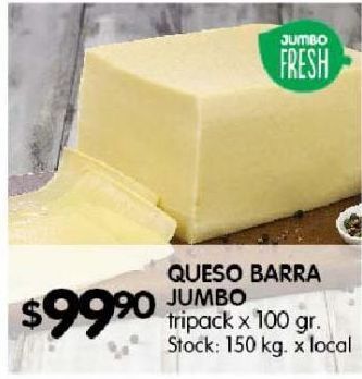 Disco Queso barra jumbo 100g oferta
