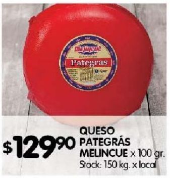 Disco Queso pategrás melincue 100g oferta