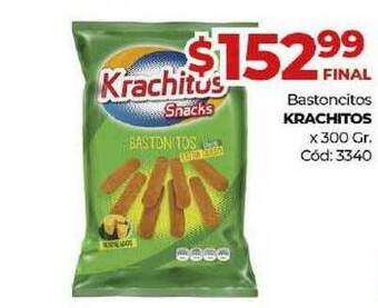 Diarco Krachitos Bastoncitos x 300gr oferta