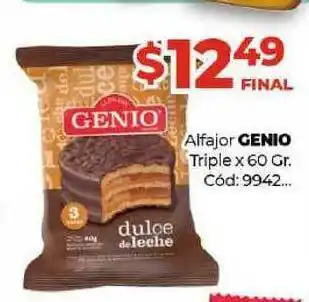 Diarco Genio Alfajot Triple x 60gr oferta