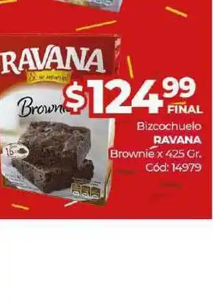 Diarco Ravana Bizcochuelo Brownie x 425gr oferta