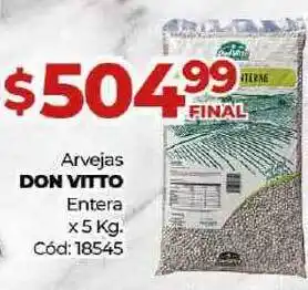 Diarco Don Vitto Arvejas Entera x 5kg oferta