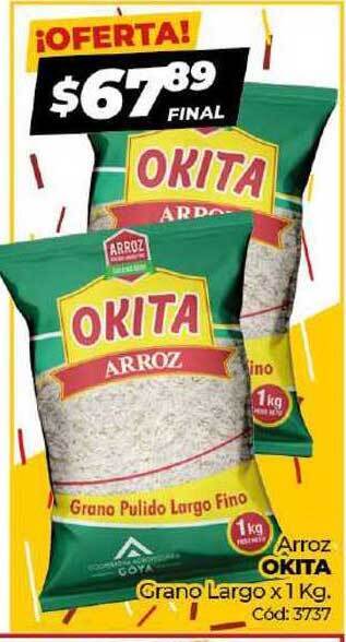Diarco Okita Arroz Grano Largo x 1kg oferta