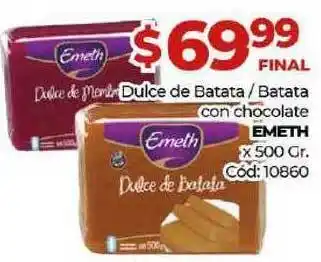Diarco Emeth Dulce De Batata- Batata Con Chocolate x 500gr oferta