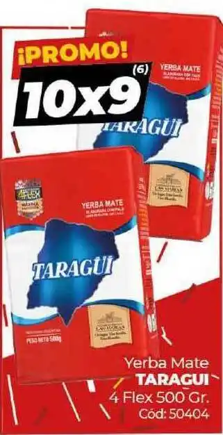 Diarco Yerba Mate Taragui 4 Flex x 500gr oferta