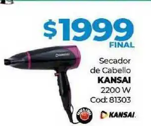 Diarco Kansa Secador De Cabelloi 2200 W oferta