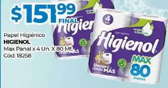 Diarco Higienol Papel Higienico Max Panal oferta