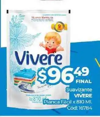 Diarco Vivere Suavizante Planca Facil x 810ml oferta