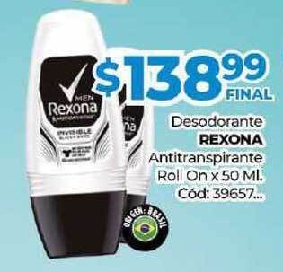 Diarco Rexona Desodorante Antitranspirante Roll On x 50ml oferta