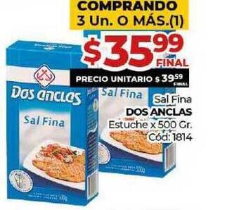 Diarco Dos Anclas Sal Fina Estuche x 500gr oferta