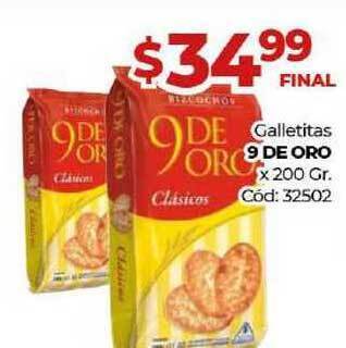 Diarco 9 De Oro Galletitas x 200gr oferta