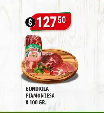 Supermercados Mayor Bondiola Piamontesa X100 GR. oferta