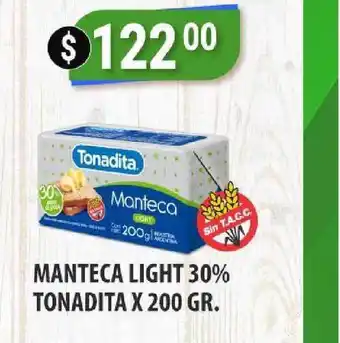 Supermercados Mayor Manteca Light 30% Tonadita X 200gR. oferta