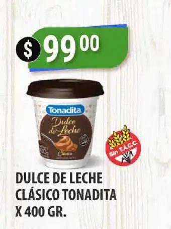 Supermercados Mayor Dulce De Leche Clasico Tonadita X400gr oferta