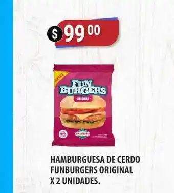 Hamburguesa De Cerdo Funburgers Original X2 Unidades.