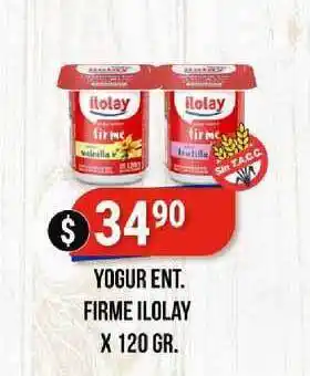 Supermercados Mayor Ilolay Yogur Ent. Firme x 120gr oferta